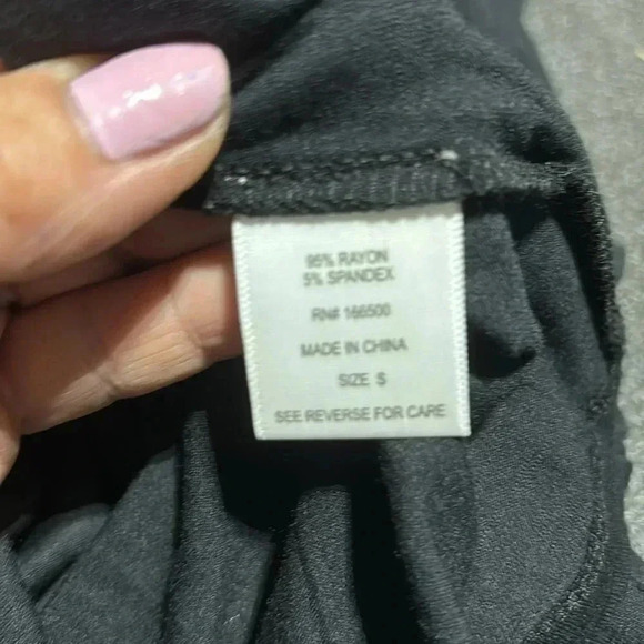 Emily Danielles Embroidered V-neck,peplum, crisscross V-back long sleeve top - Picture 10 of 12